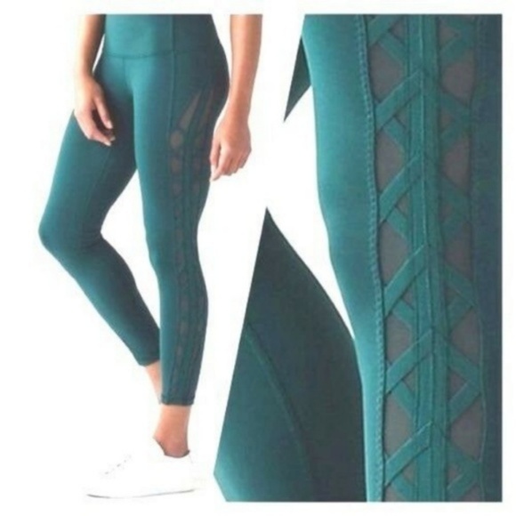 Lululemon High Times 7/8 Pant Rhythm Deep Green 8 - Picture 2 of 8